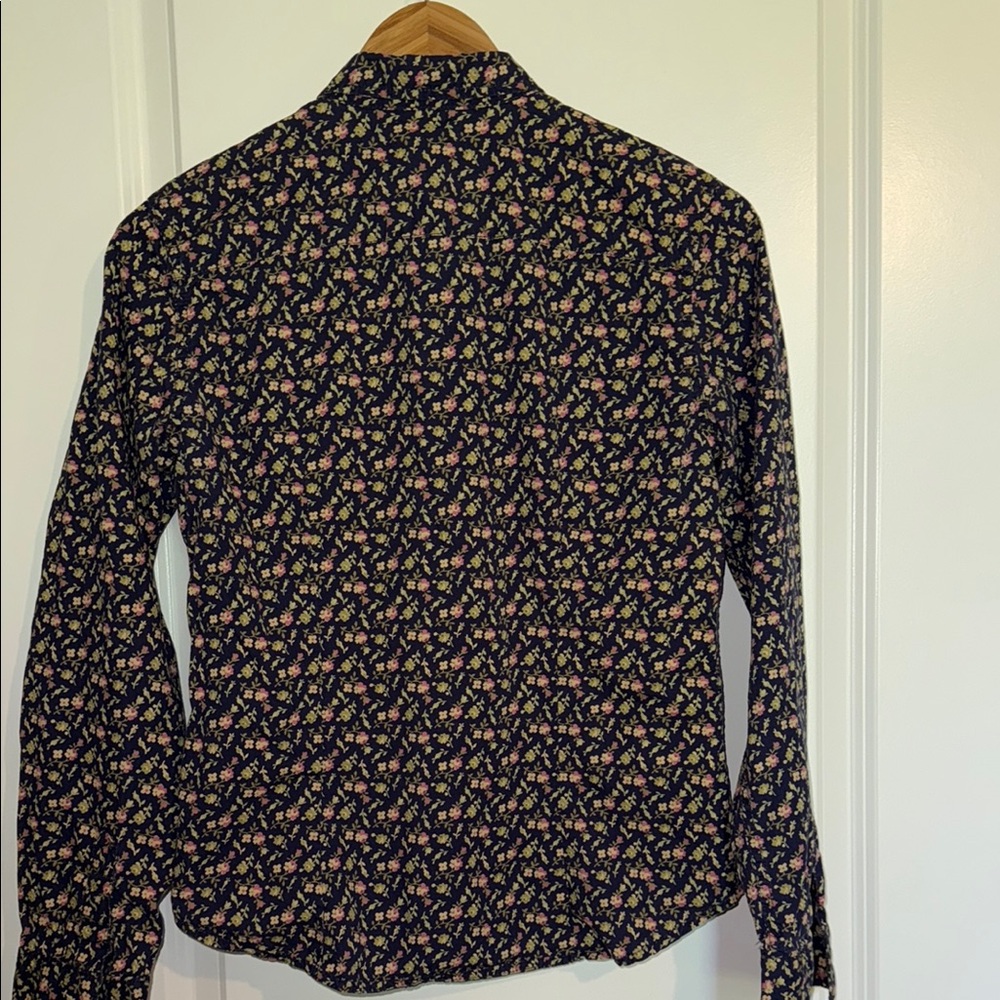 Ralph Lauren vintage  denim & supply Floral Button-Up Shirt fitted L  cotton - Picture 6 of 6